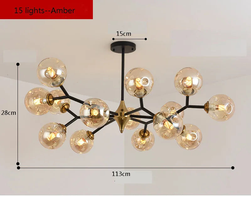 lustre nordique de luxe design simple pour décoration intérieure