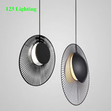 suspension en métal noir style moderne pour intérieur