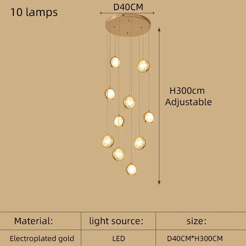 lustre à led moderne design cristal pour un éclairage luxueux