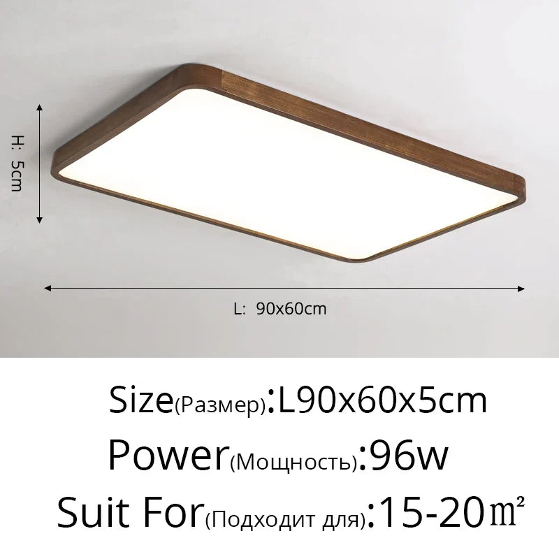 Lustre moderne LED bois acrylique