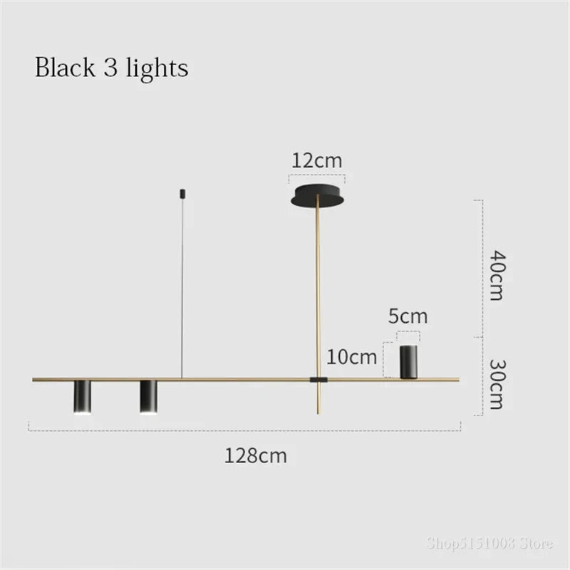 lustre simple led moderne pour café restaurant