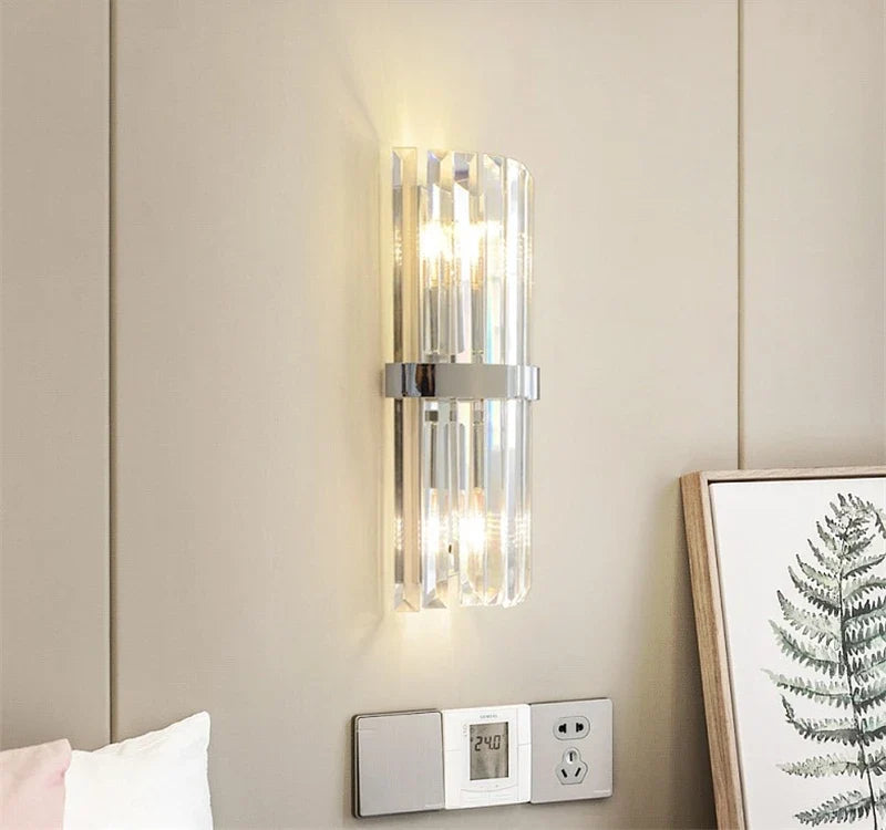 applique murale en cristal de luxe pour décoration intérieure