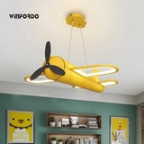 lustre led moderne en forme d'avion pour chambre d'enfant