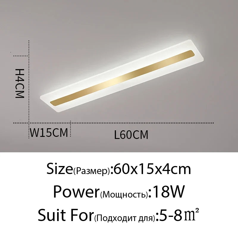 plafonnier led acrylique moderne pour éclairage intérieur