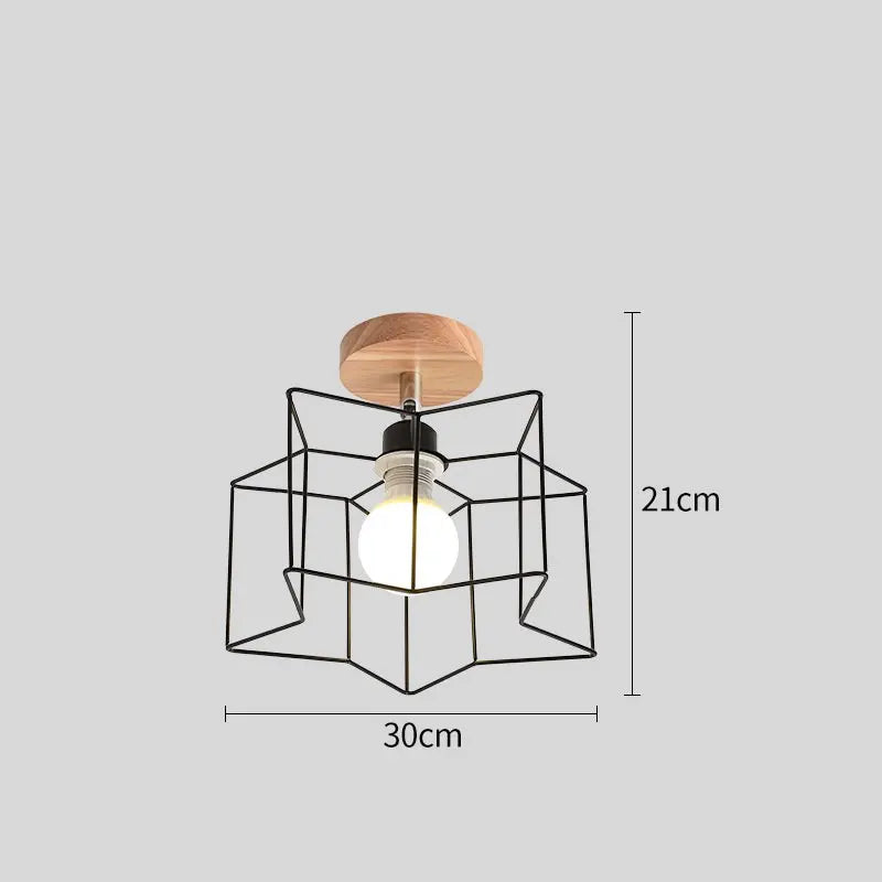 plafonnier led nordique moderne simple en fer triangle