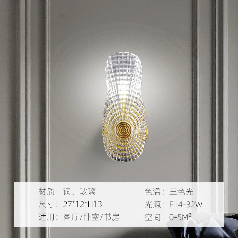 applique murale led design ailes dorées de luxe moderne