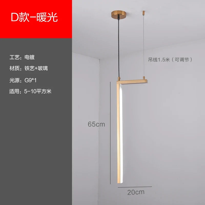 suspension moderne en fer et verre pour décoration intérieure