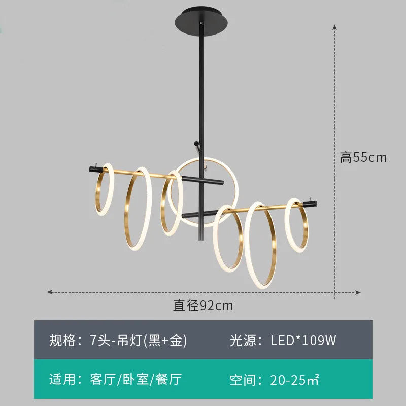 suspension LED design moderne pour décoration intérieure