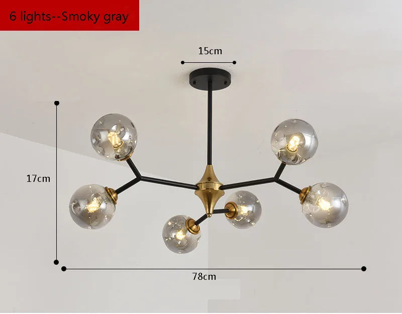 lustre nordique de luxe design simple pour décoration intérieure