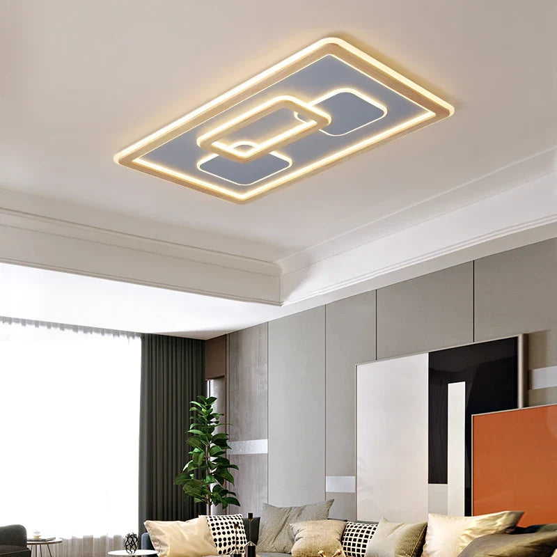 plafonniers led modernes à luminosité réglable pour décoration