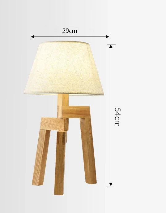 lampadaire nordique en bois design créatif à trois pieds