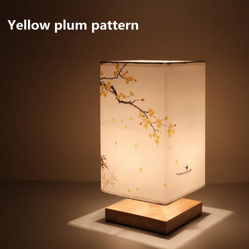 lampes de table carrées à led style chinois à intensité variable