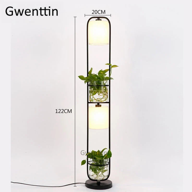 lampadaire moderne à led en verre pour décoration intérieure
