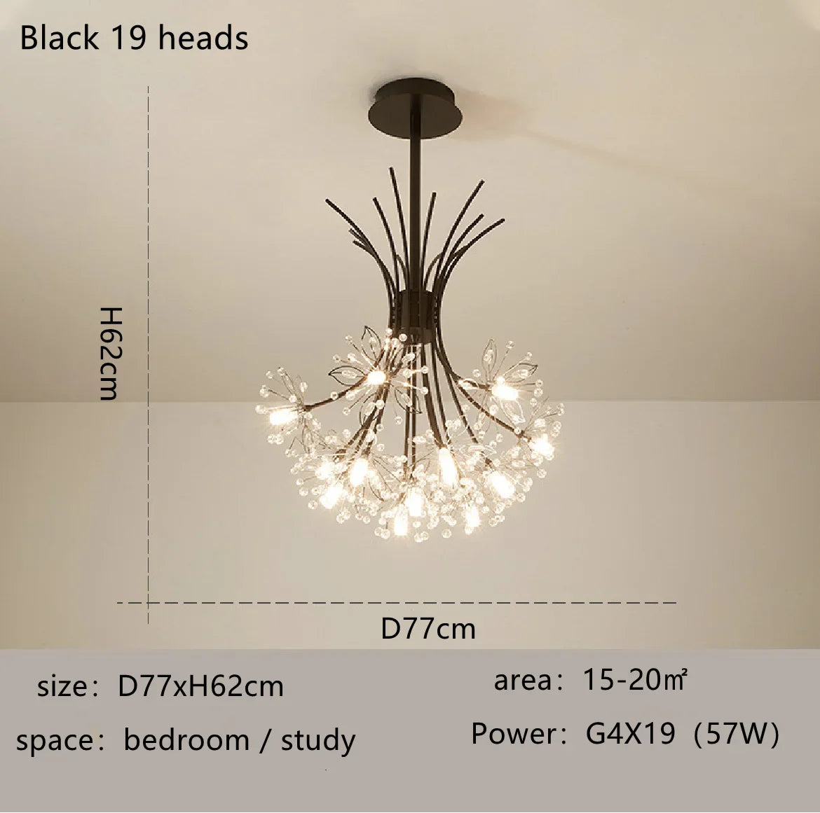 lustre moderne luxe en led pour éclairage intérieur