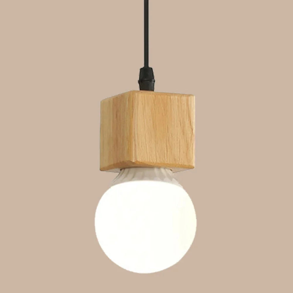 suspension Mengjay Vintage industriel rustique en bois
