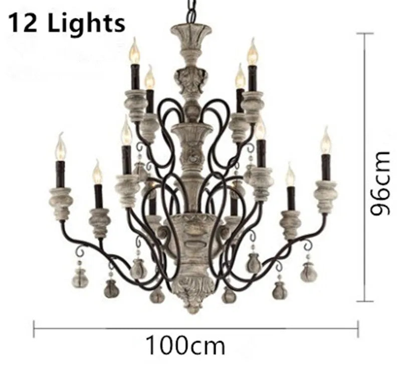 lustre vintage à bougie style européen rétro élégant pour intérieur moderne