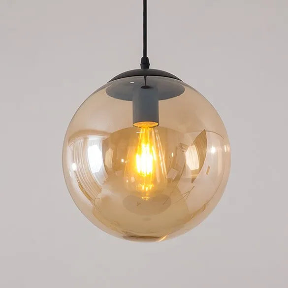 boule de verre suspension lumières rétro loft industriel led suspension