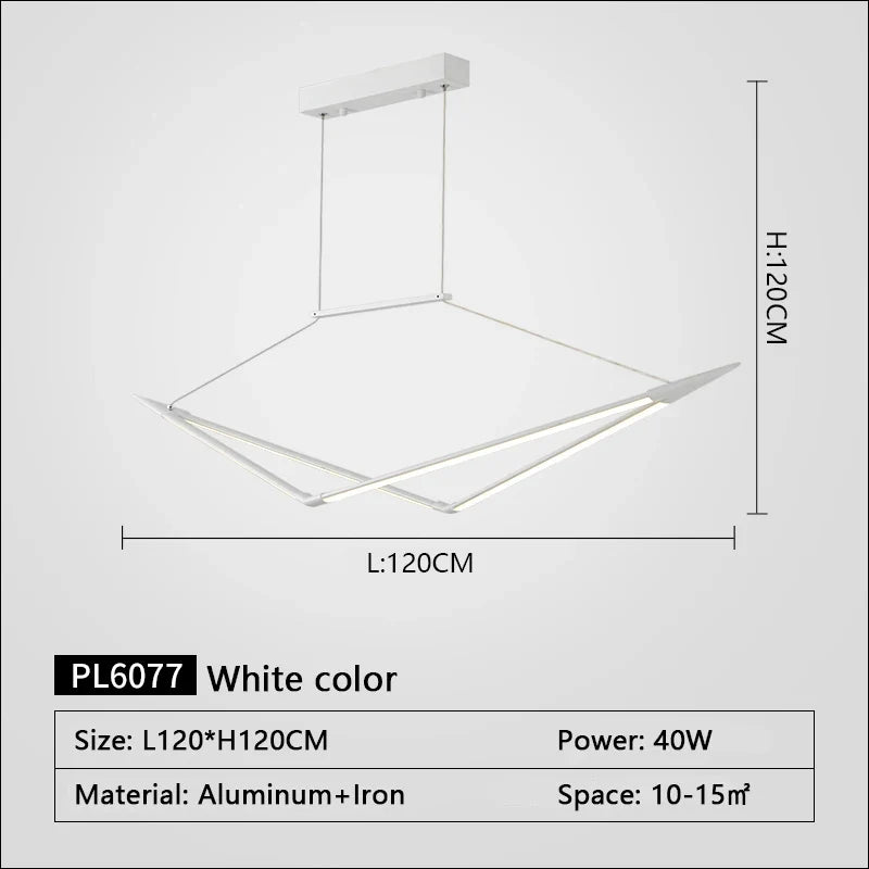 suspension led moderne dimmable pour un éclairage élégant