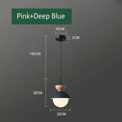 suspension créative avec abat-jour en verre et long câble