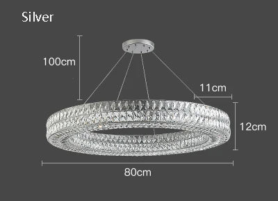 suspension en cristal design postmoderne pour intérieur élégant