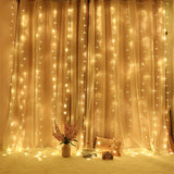 rideau lumineux led glaçons guirlande décorative pour fêtes et mariages