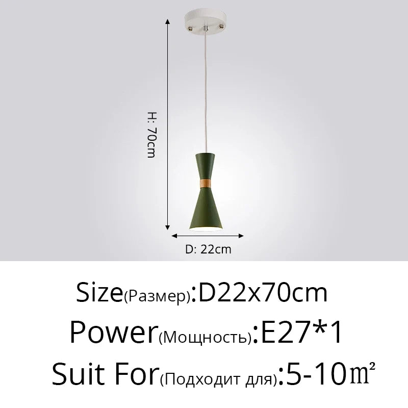suspension moderne en bois créative macaron