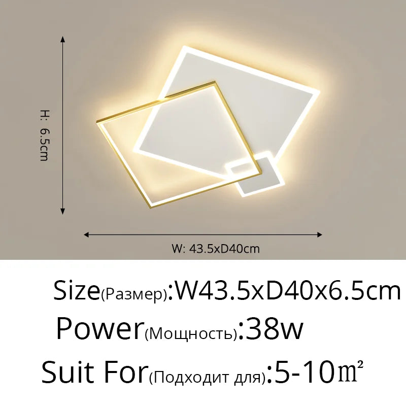 lustre moderne en fer forgé acrylique avec led intégrées