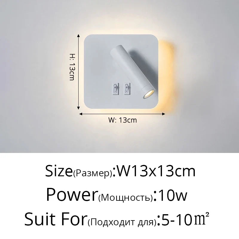 lustre led minimaliste avec interrupteur de projecteur déco