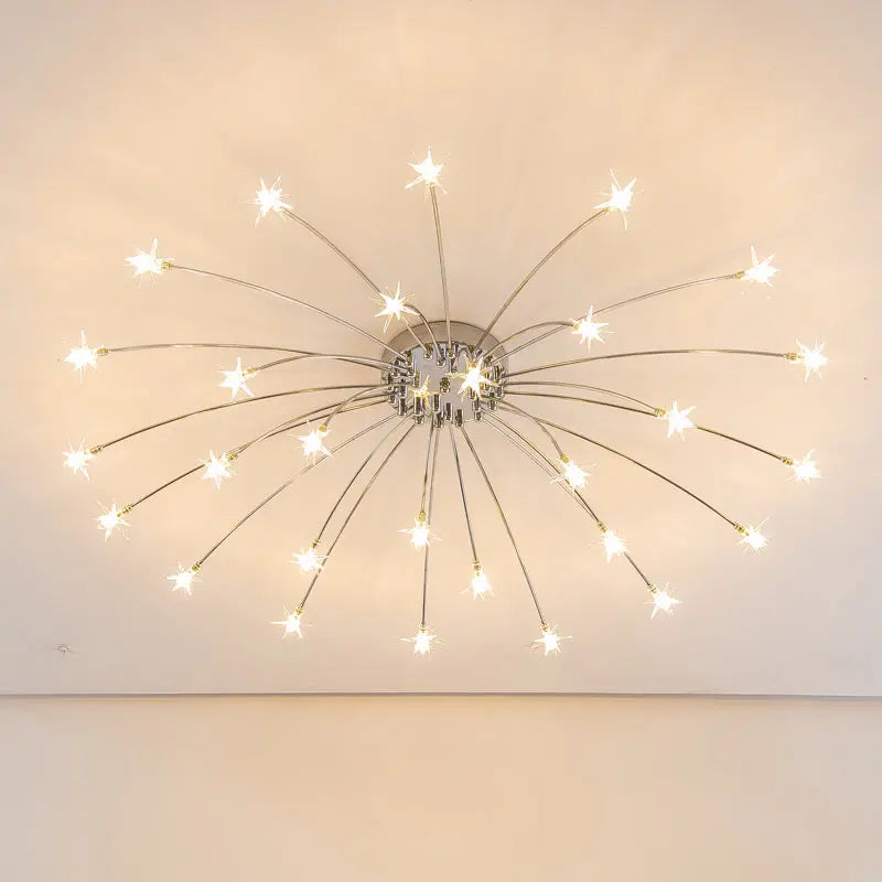lustre moderne design chrome avec led pour éclairage maison