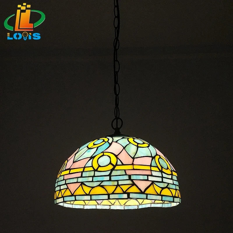 lustre tiffany rétro créatif style nordique pour café et bar