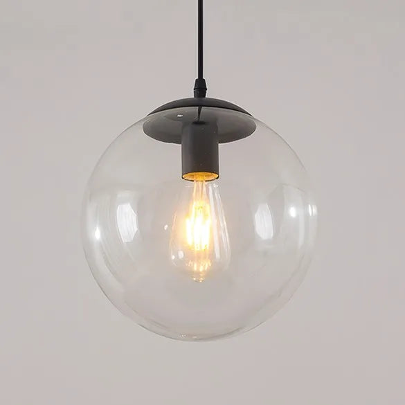boule de verre suspension lumières rétro loft industriel led suspension