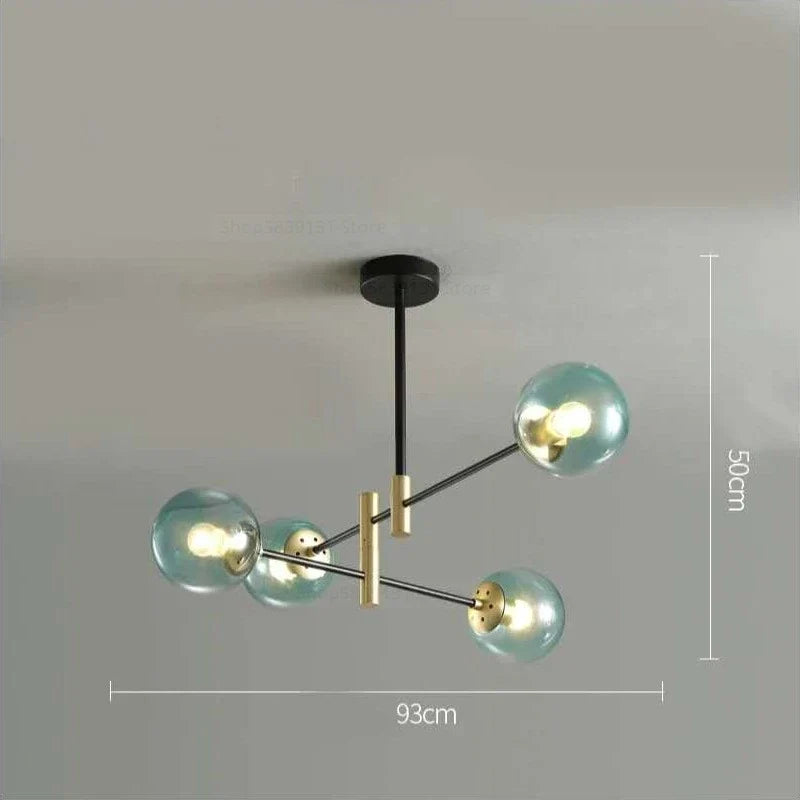 lustre led moderne boule de verre nordique luminaires créatifs