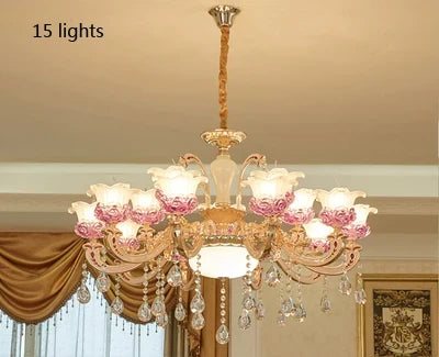 lustre de luxe en cristaux pour décoration élégante créative