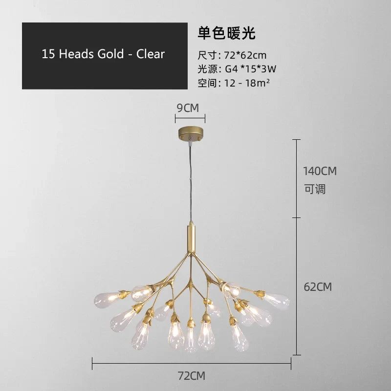 lustre luciole design post-moderne pour intérieur élégant et créatif
