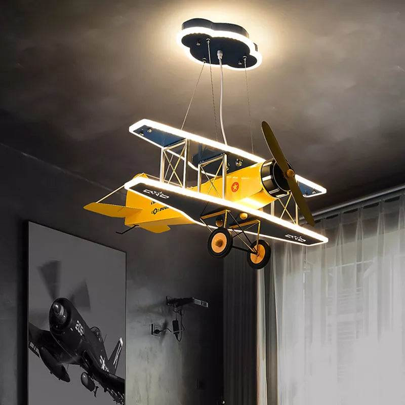 Lustre avion Chambre enfant moderne à LED