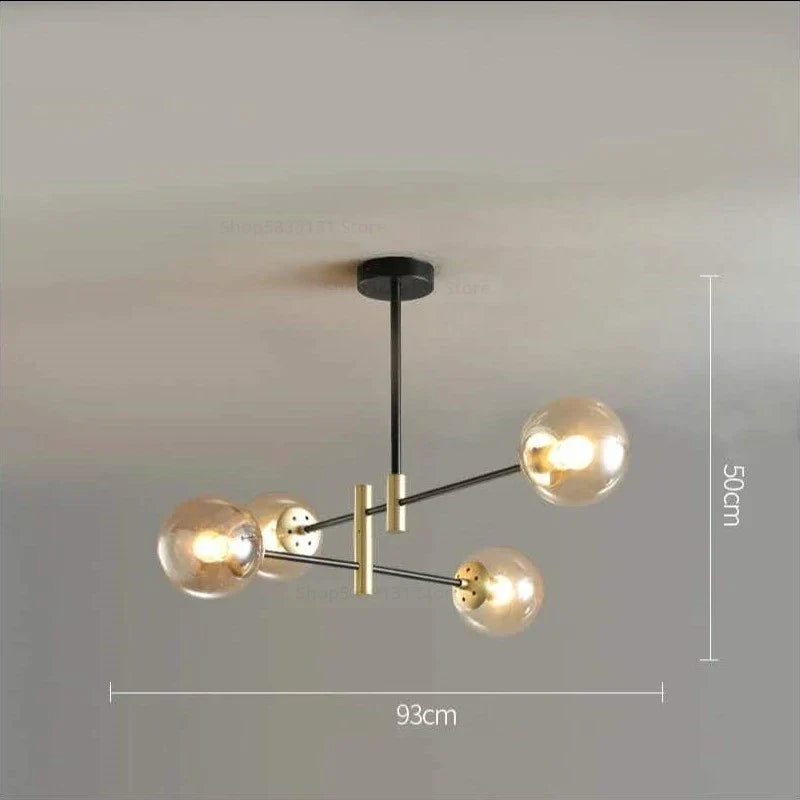 lustre led moderne boule de verre nordique luminaires créatifs