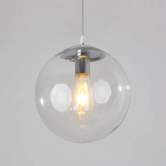 boule de verre suspension lumières rétro loft industriel led suspension