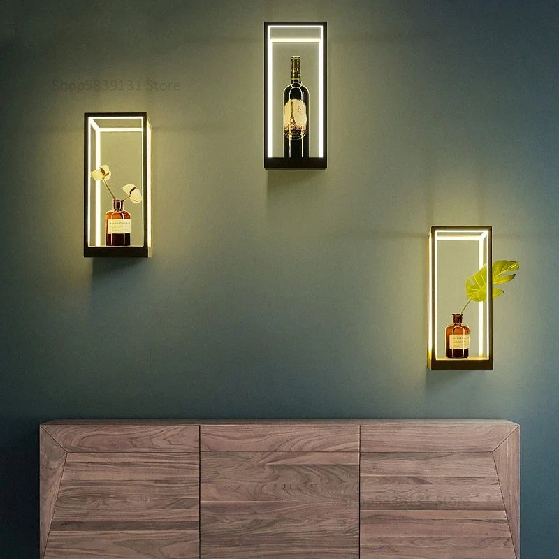 applique murale led moderne cube créatif décoration murale