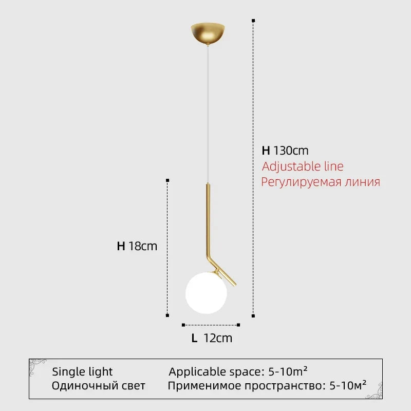 suspension moderne à bulles design créatif en verre pour décoration élégante