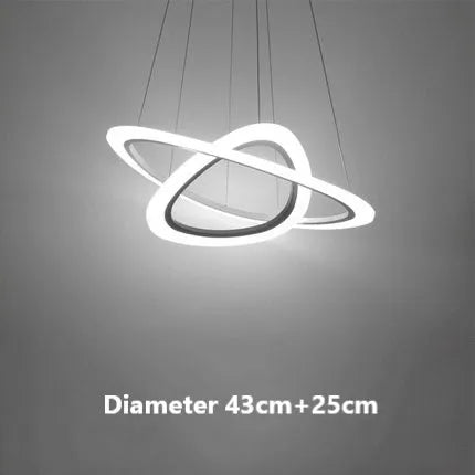 suspension moderne à LED en acrylique pour intérieur élégant