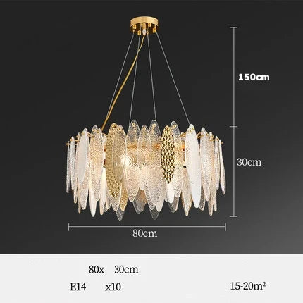 lustre led art déco en fer et verre design élégant pour éclairage moderne