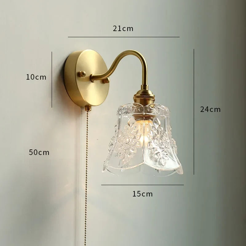 Applique murale LED cuivre moderne nordique