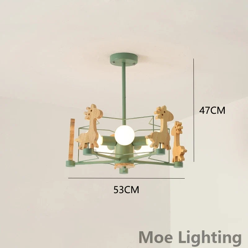 Lustre enfant LED en forme de girafe