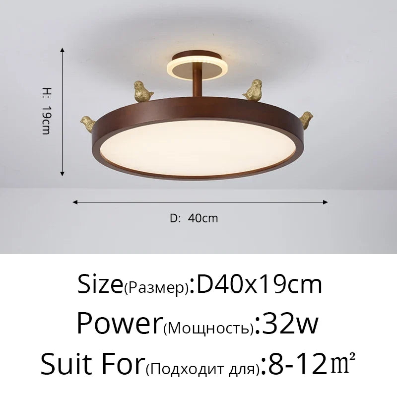 lustre nordique créatif couronne oiseau pour chambre enfants