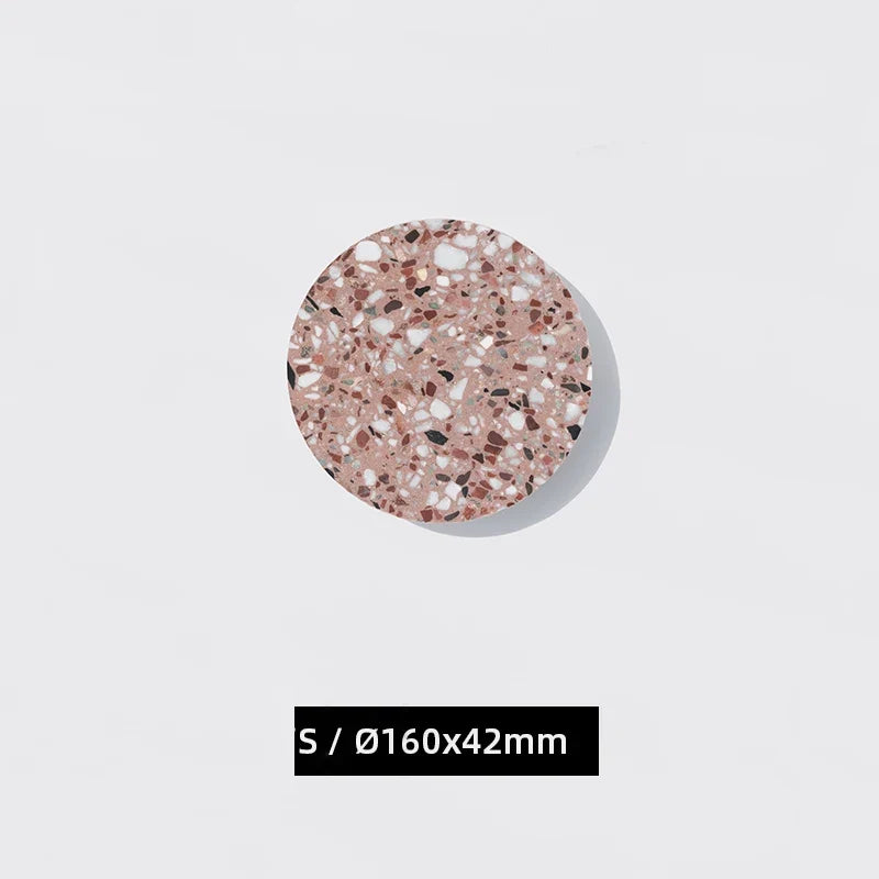 Applique extérieure LED étanche jardin rond intérieur Terrazzo &amp; acrylique décoration fond applique murale terrasse éclairage mural
