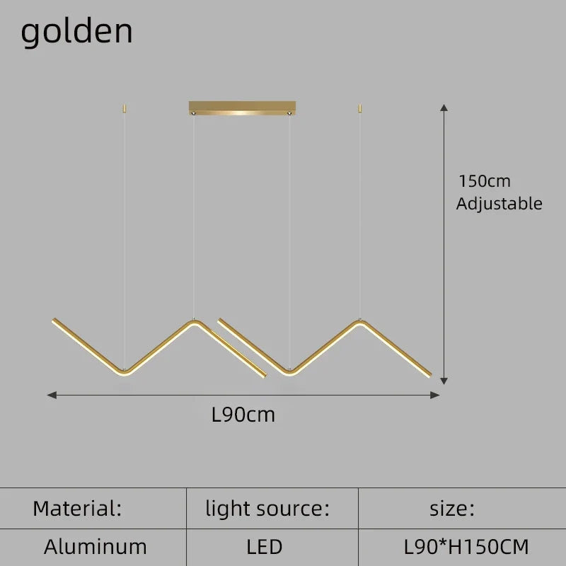 lustre moderne à led style nordique pour intérieur design