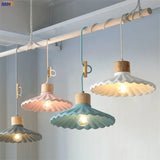 Suspension simple moderne led en ciment nordique