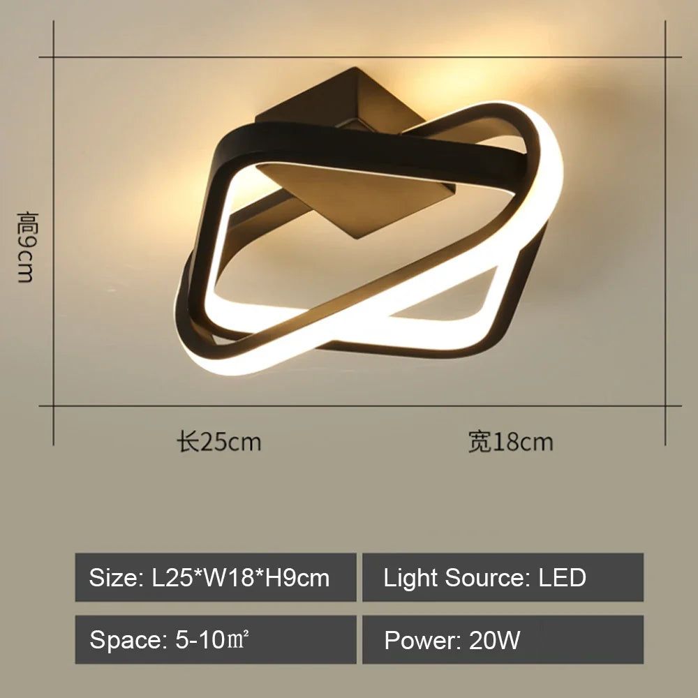 Suspension LED moderne chaud/froid décoration éclairage