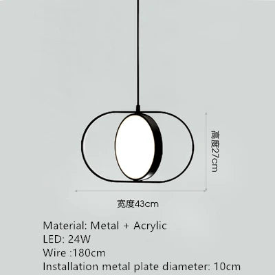 suspension led rotative design pour café bar restaurant et hall