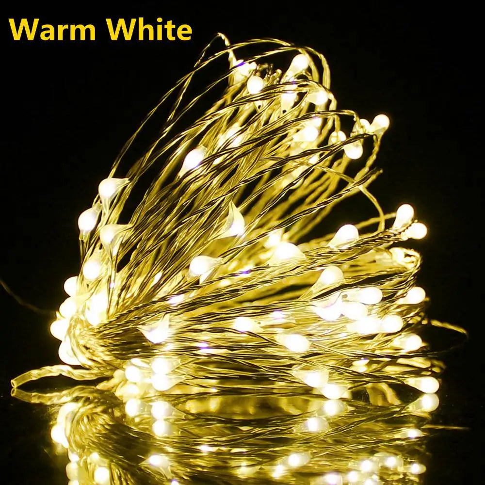 guirlande lumineuse led télécommandée fil de cuivre décorative étanche